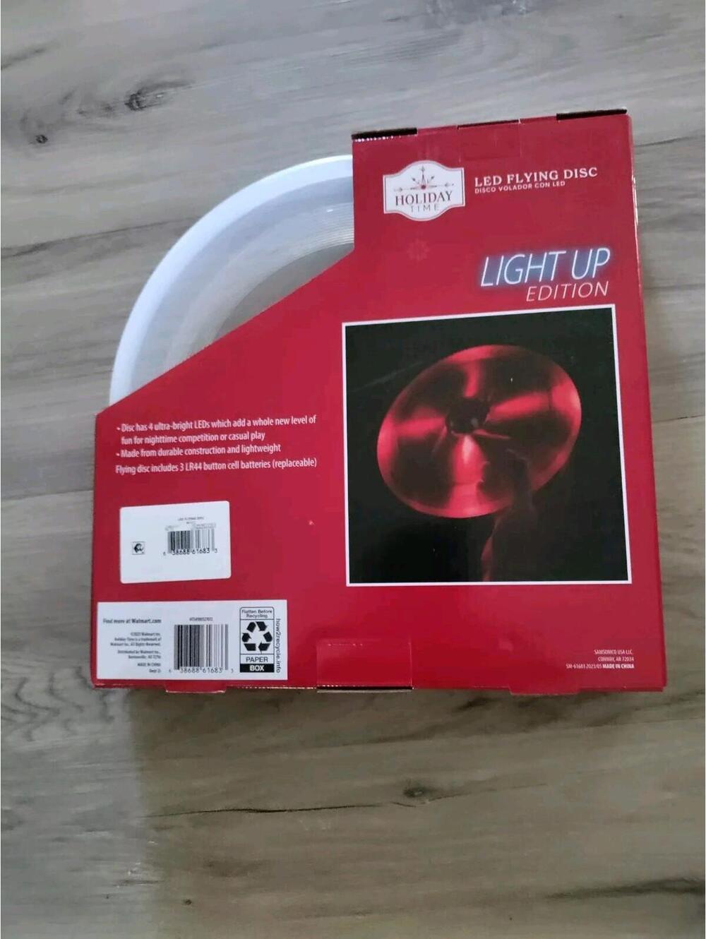 LED Flying Discs 1 Red - Picture 2 of 3